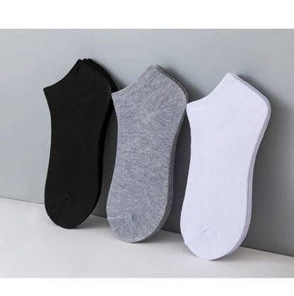 5 Pairs of Women's/men's Boat Socks Invisible Low Cut Anti Slip Summer No Show Ankle Socks Solid Color Casual Breathable.