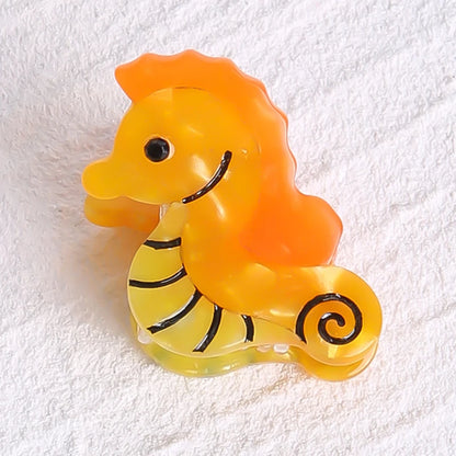 Acetate Ocean Animal Hair Clips for Women Non-Slip Summer Beach Accessories Crab Starfish Whale Multi-Pack Gifts.