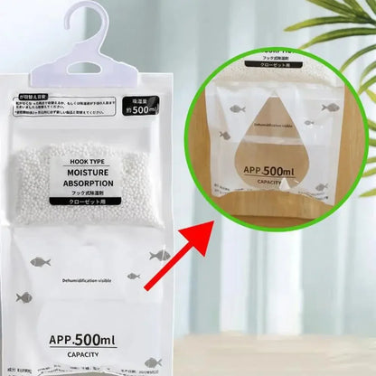 5/10Pcs Moisture Absorber Hanging Drying Clothes Dehumidifier Wardrobe Dehumidifier Dry Bag Desiccant Moisture Absorption Bag.