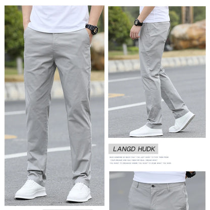 Men's High-Quality Chinos -Cotton Casual Trousers - Breathable Straight Pants (Sizes w28-w40).