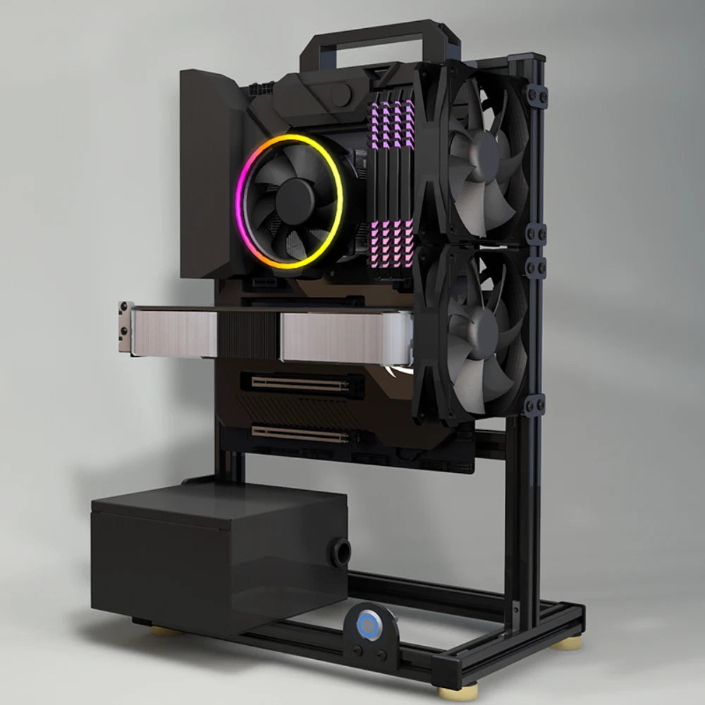 DIY Gamers Cabinet MOD ITX MATX PC Case Open Frame Aluminum Creative ATX EATX Tower Desktop Gaming Computer Chassis Rack.