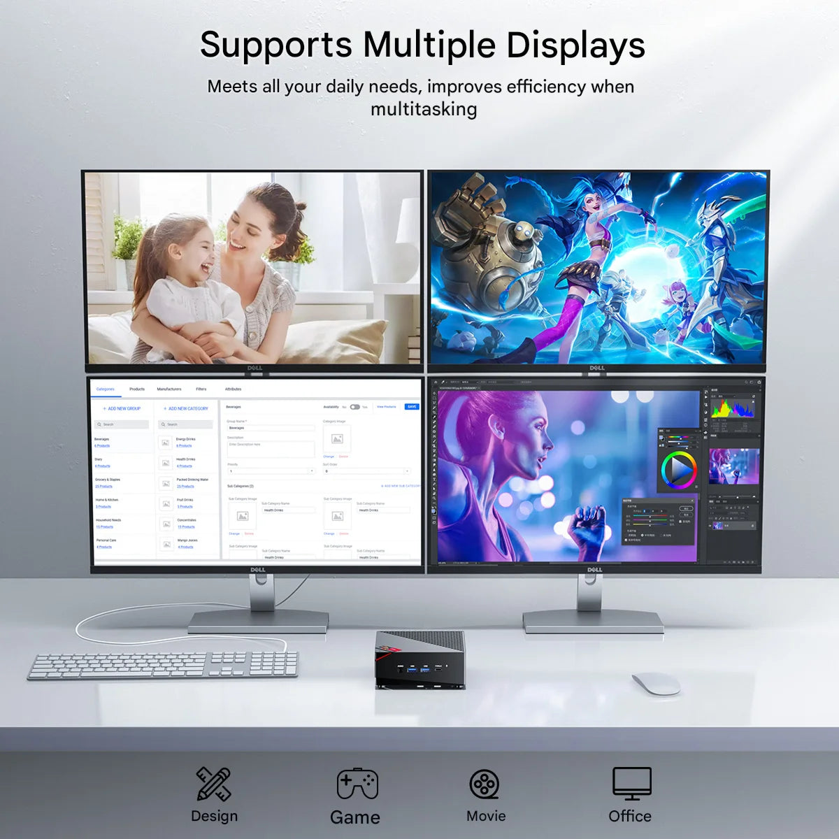ACEMAGIC AM06Pro MINI PC AMD Ryzen 7 5825U 16/32GB RAM 512GB SSD Windows 11 Pro MINI Computer Wifi6 BT5.2 4K Triple Display.