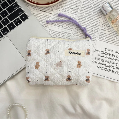 Cute Travel Cosmetic Lipstick Earphone Card Small Portable Storage Bag Purse Mini Makeup Handbags Pouch Organizer In Make Up Bag