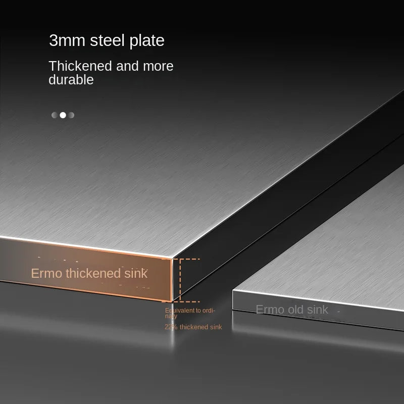 304 Stainless Steel Sink Waterfall Large Single Slot Kitchen Sink Vegetable Sink Stainless Steel Sink Household Sink