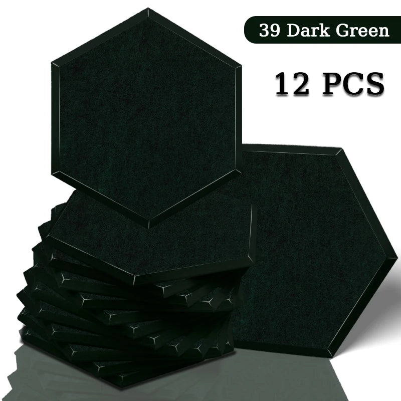 TOUO Acoustic Panel Sound Proof Decorative Wall Panels 12 PCS Acoustic Insulator High Density Noise Absorbing Isolator