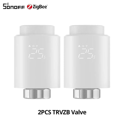 SONOFF TRVZB Zigbee Thermostatic Radiator Valve Smart Home Heating Froest Protection Remote Group Control via eWeLink Alexa