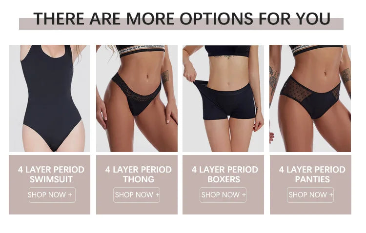 4 Layers Menstrual Panties Absorption Maternity Physiological Incontinence Breathable Briefs Waterproof Period Women Underwear.