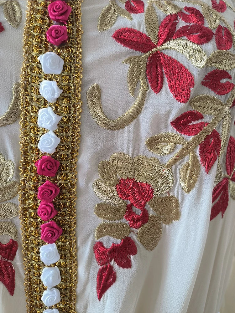 Indien Türkei Muslimischen Abaya Kleider Frauen Elegante Diamant Hochzeit Abend Party Kleid Spitze Gürtel Abaya Marokko Kaftan Robe