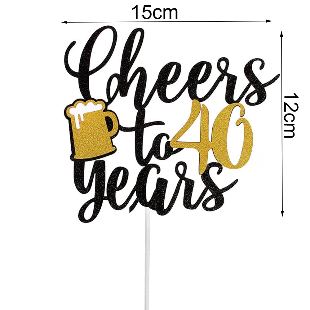 Oktoberfest Party Dekorationen Bier Banner Ballon 40. Kuchen Topper Anzahl Ballon für Deutsches Bier Geburtstag Party Supplies Gefälligkeiten.