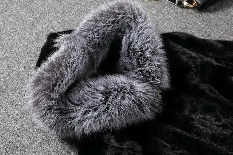 Mit kapuze Lose Faux Pelz Jacke Frauen Dicke Herbst Winter Koreanische Maxi Mantel Lange Warme Luxus Pelz Parkas Bontjas Pelzigen Oberbekleidung.