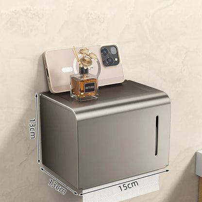 Wasserdichte Toilettenpapierbox zur Wandmontage, perforierte Rollenpapier-Schublade, Handtuch, Schublade, Aufbewahrungsregal, Organizer, Badezimmer