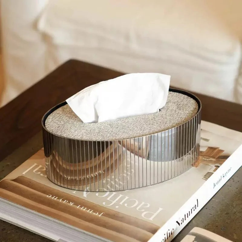 Horsehair Tissue Box Modern Living Room Desktop Tissue Storage Nordic Restaurant Napkin Boxes Home Decoration Accessories.