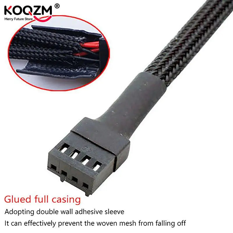 PWM Fan Splitter 4pin Adapter Cable 1 To 1 2 3 4 Computer CPU Fan Splitter PC Fan Extension Power Cable Fan Cooling Y Splitter.