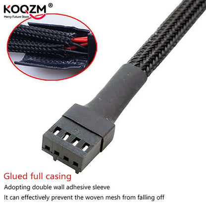PWM Fan Splitter 4pin Adapter Cable 1 To 1 2 3 4 Computer CPU Fan Splitter PC Fan Extension Power Cable Fan Cooling Y Splitter.