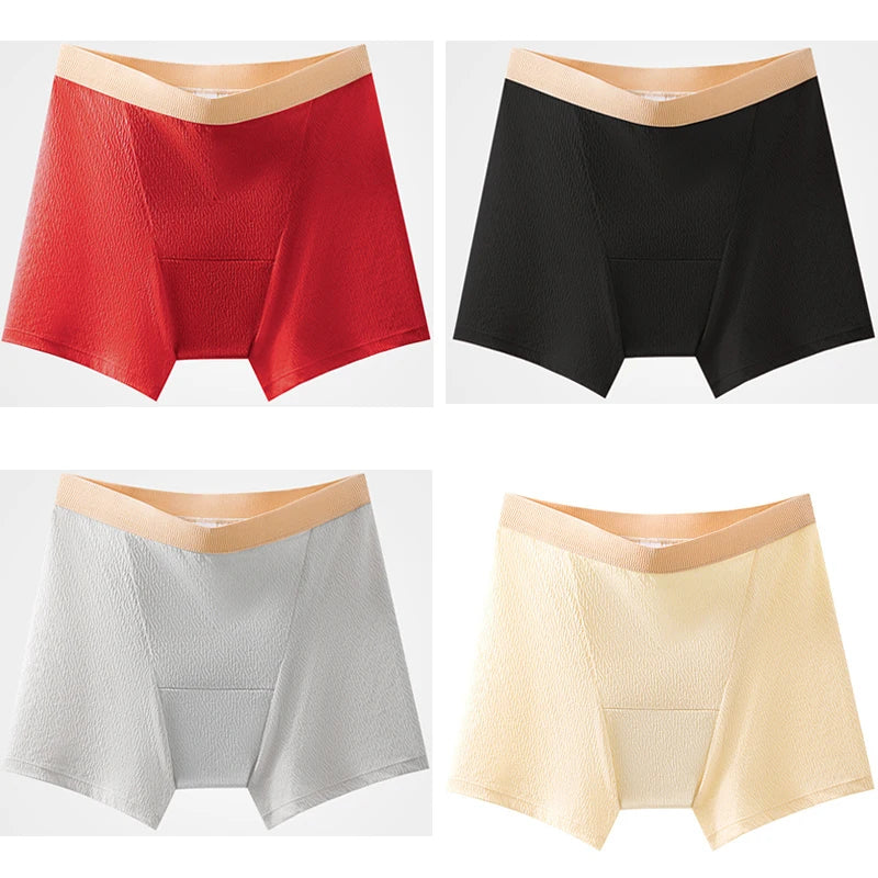 4pcs Women's Safety Pants Physiological Underwear High Waist Shorts Panties For Women Plus Size No Trace Leggings Safety Panty