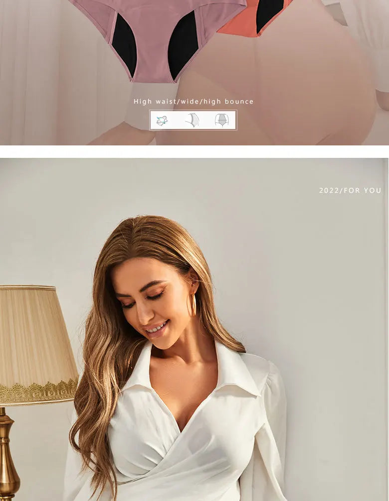 Period Panties Leakproof Washable Sanitary Napkin Insert Cross-Border plus Size Seamless Period Underwear.