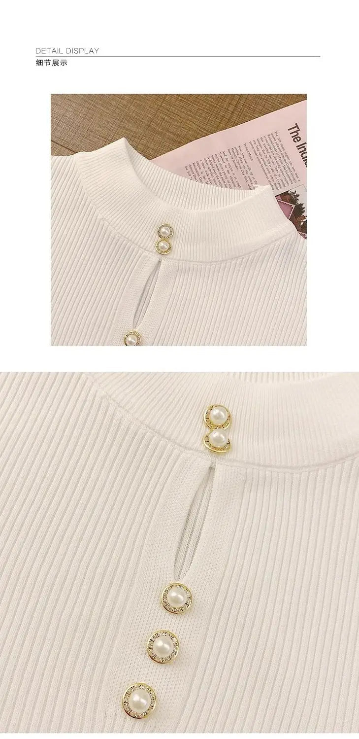 2025 frühling Herbst Korean Fashion Solid Pullover Frauen Kurzarm Tops Pull Femme Beiläufige Dünne Weibliche Pullover Gestrickte Kleidung.