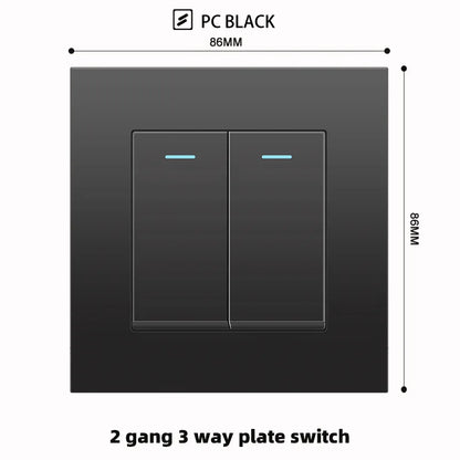 Schwarze UK 13A Wandsteckdose mit USB Typ C 18W Schnelllade-Steckdose, Wandsteckdose mit USB-Ladegerät, Schalter mit Steckdose.