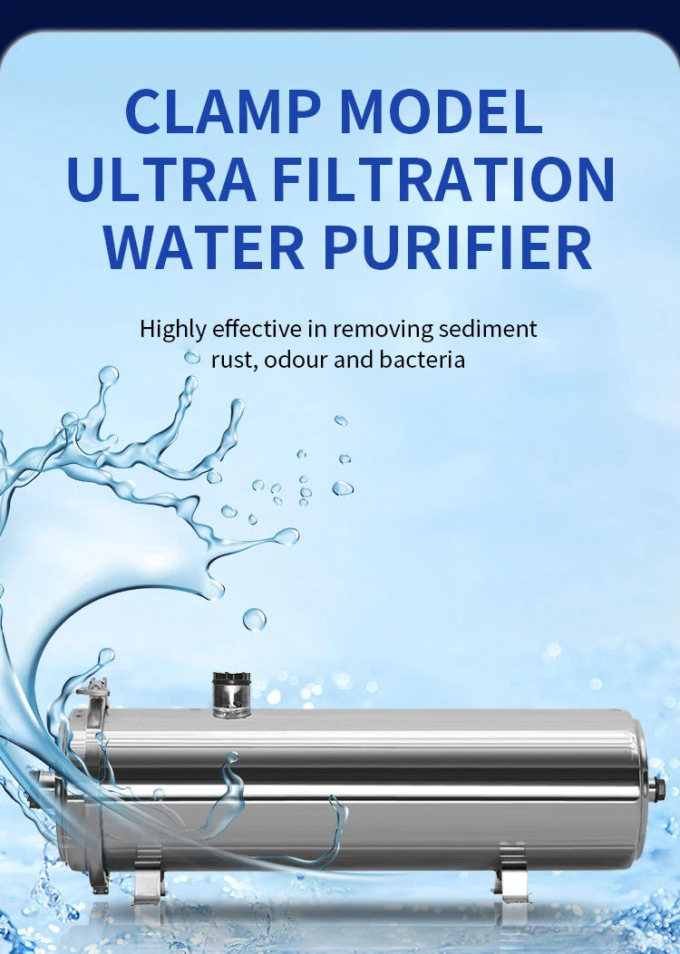 DIVEDEER PVC Filter Cartridge Water Purifier PVDF Ultra Filtration Water Purifier with Cleaning Tube Kitchen Drinking Water.