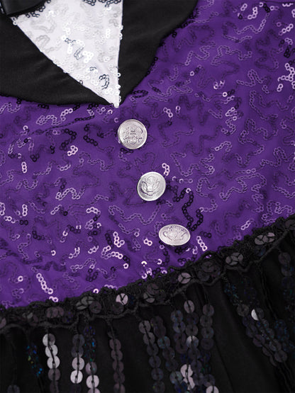 Kind Mädchen Ärmellose Glänzende Pailletten Quaste Boyshorts Kleid Latin Jazz Dance Cha-cha Samba Bühne Leistung Kostüm Dancewear.