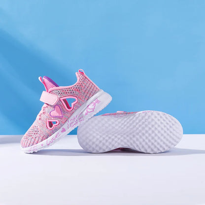 Girls Casual Shoes Light Mesh Sneakers Kids Summer Children Spring Autumn Tenis Cute Sport Cartoon Female Running Sock Footwear.