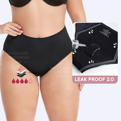 High Waist Period Panties for Women 4-Layer Leakproof Protection Heavy Absorption Menstrual Panties Breathable Reusable.