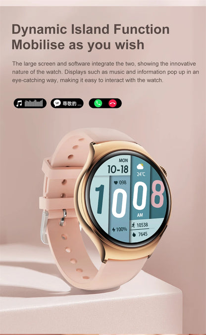 2025New GPS NFC Bluetooth Call Smartwatch Women Watch 4 mini Sports Track Heart Rate Oximetry Monitoring Health Smartwatch Woman.