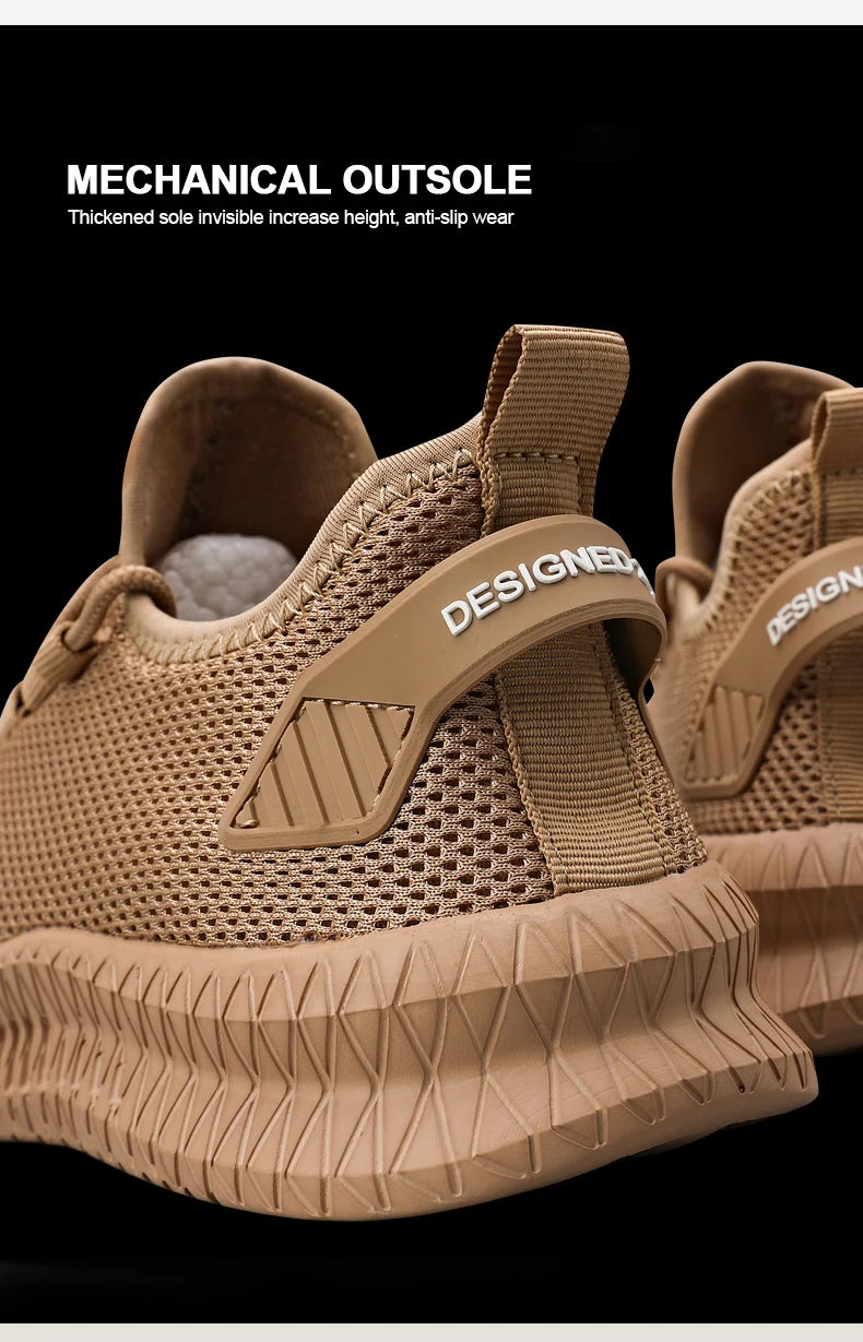 Men's Non-Slip Casual Sneakers Breathable Outdoor Jogging Training Hiking Sports Running Outdoor Women Weave Knit Lace Up Shoes.