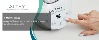 ALTHY Hydrogen Water Pitcher Generator Machine Bottle Jug Kettle SPE PEM Technology. Balanced Water PH Calcium Sulfite filter.