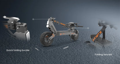 KuKirin G4 Electric Scooter EU Stock 2000W Motor 60V20Ah Baterry 70km/h Top Speed 11-Inch Off-Road Tires Folding E-Scooter