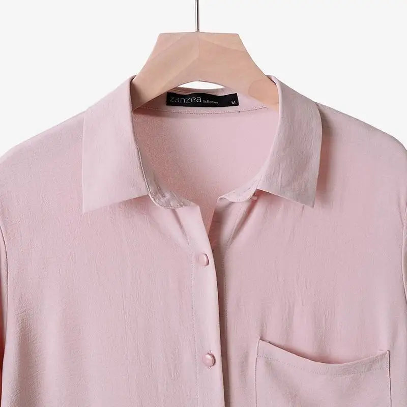 ZANZEA Herbst Muslimischen Sets Türkei Dubai Abaya Frauen Langarm-shirt Set Kausalen Hosen Anzüge Abayas Für Frauen IsIamic Outfits.