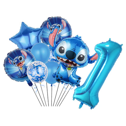 Disney Stitch Luftballons Partyzubehör Kinder Cartoon Lilo Stitch Thema Winkelballon Alles Gute zum Geburtstag Dekoration für Babyparty