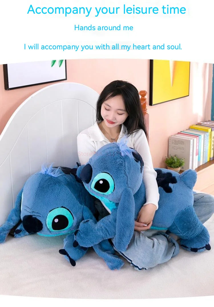 45-80cm Lilo & Stitch Disney Plush Doll Big Stuffed Animals Toys Pillow for Sleep Children Birthday Gift Valentine's Day Present.