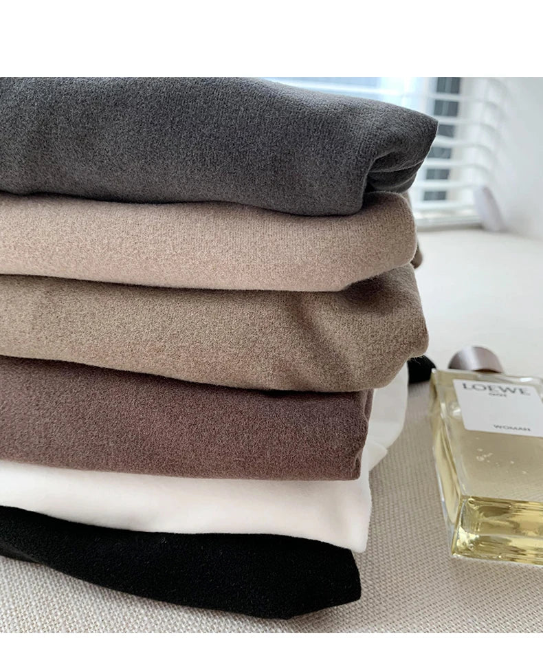 Winter Frauen Pullover T Shirt Frauen Oversize T-Shirt Frau Kleidung Weibliche T Tops Pullover Langarm Rohr Gestrickte T-shirt Top