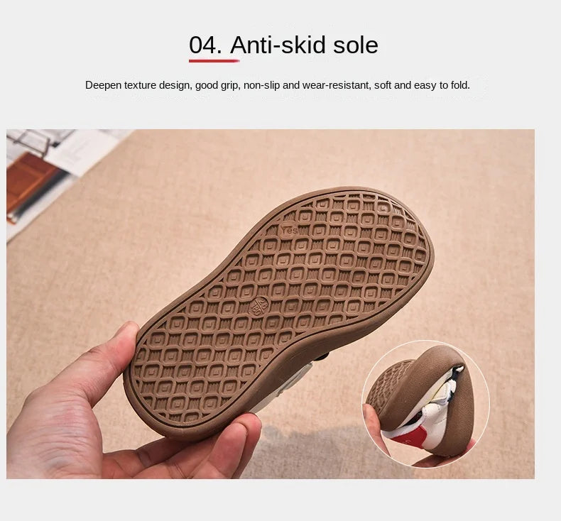 Disney Children's Casual Shoes Cute Minnie Girls Sneakers Fashion Mickey Boys Sport Shoes Anti-slip Soft Sole Kids Board Shoes.