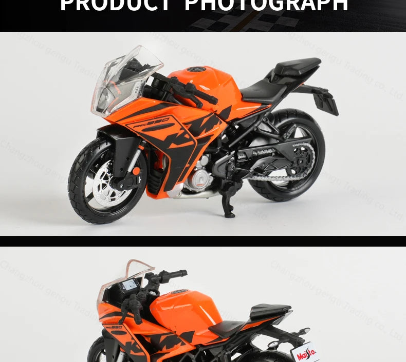 Maisto 1:18 New KTM RC 390 Static Die Cast Vehicles Collectible Hobbies Motorcycle Model Toys.