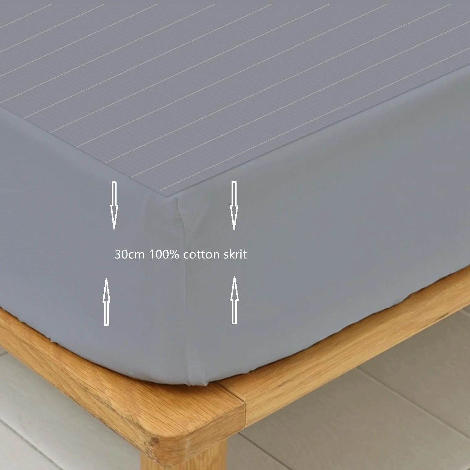 MAXSHARER Earthing 180*200*30cm fitted sheet Organic cotton with Conductive silver fiber Grounding bed sheet for Nature Wellness.