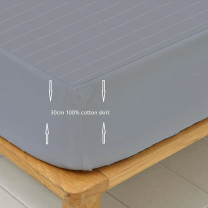 MAXSHARER Earthing 180*200*30cm fitted sheet Organic cotton with Conductive silver fiber Grounding bed sheet for Nature Wellness.