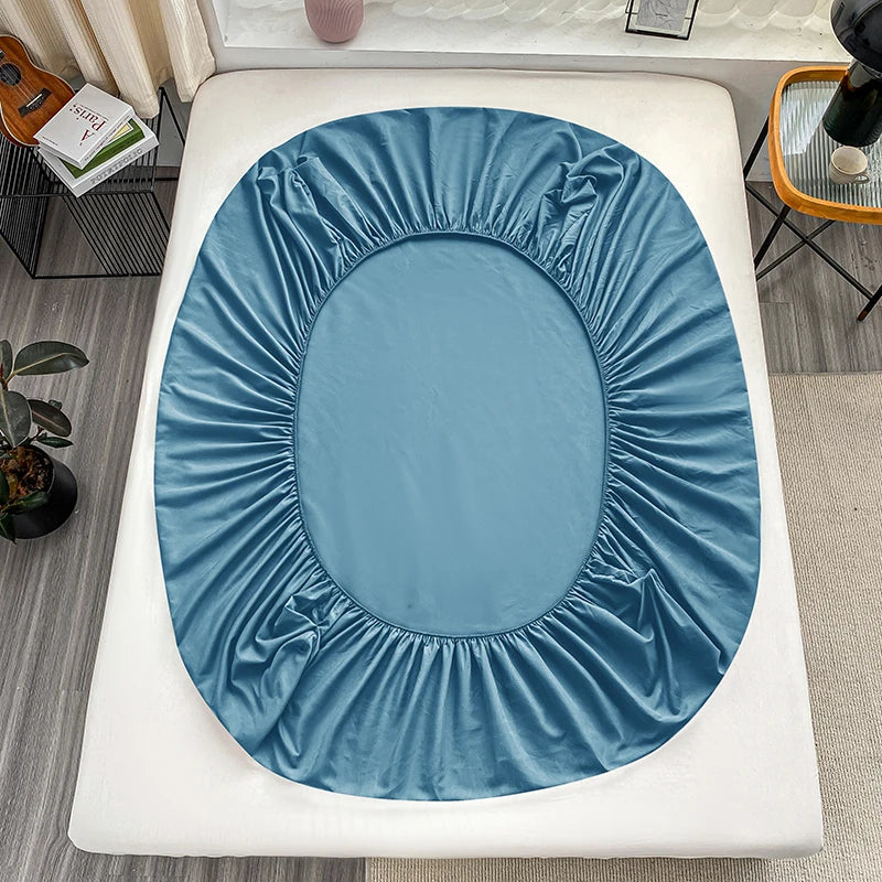 1PC solid color bed cap anti-slip protective cover dust covered sheet.