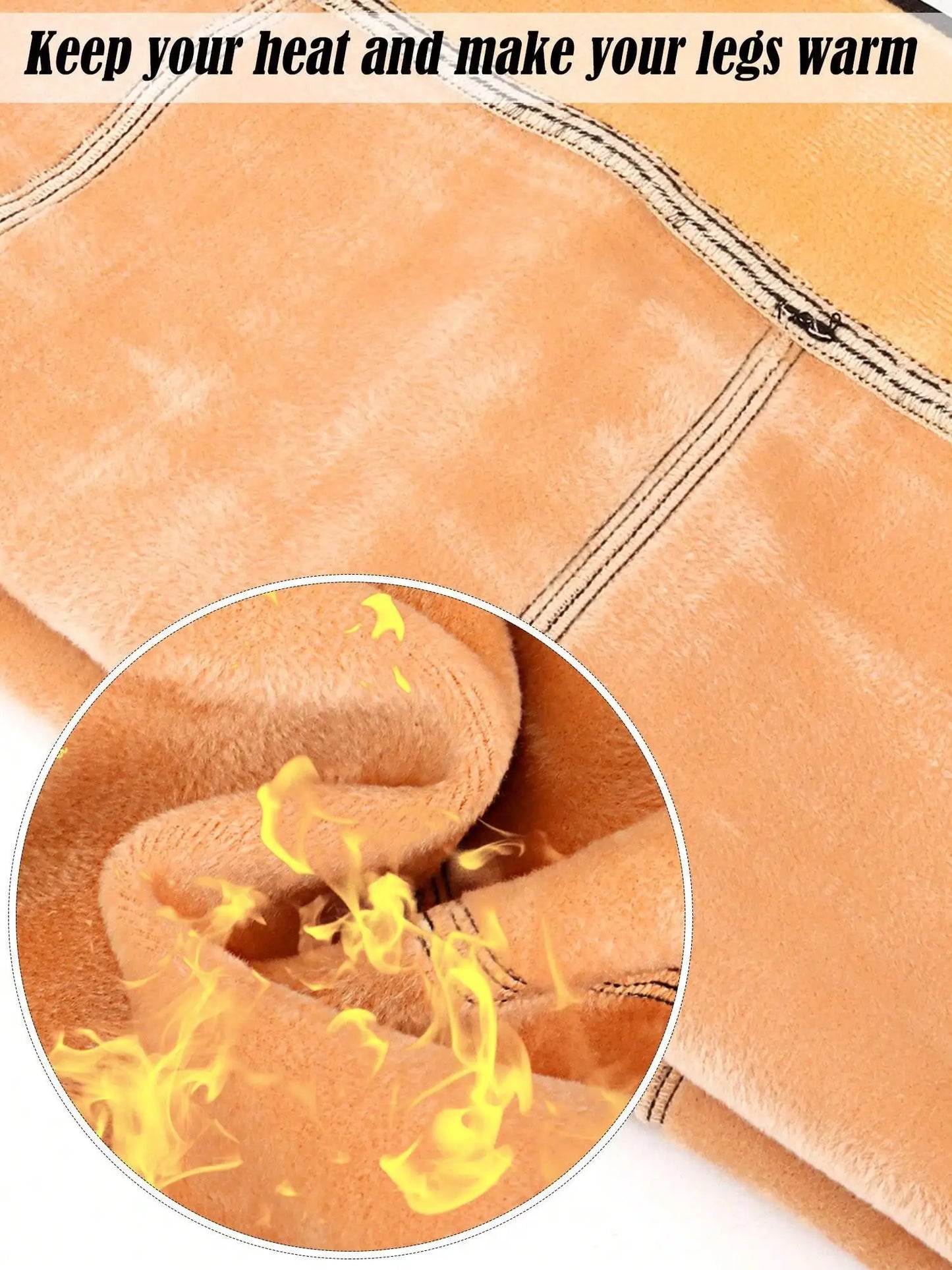 Luxtrada Womens Plus Size Thick Winter Tummy Control Fleece Lined Sheer Tights Fake Translucent Warm Leggings Thermal Opaque