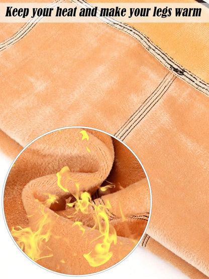 Luxtrada Womens Plus Size Thick Winter Tummy Control Fleece Lined Sheer Tights Fake Translucent Warm Leggings Thermal Opaque