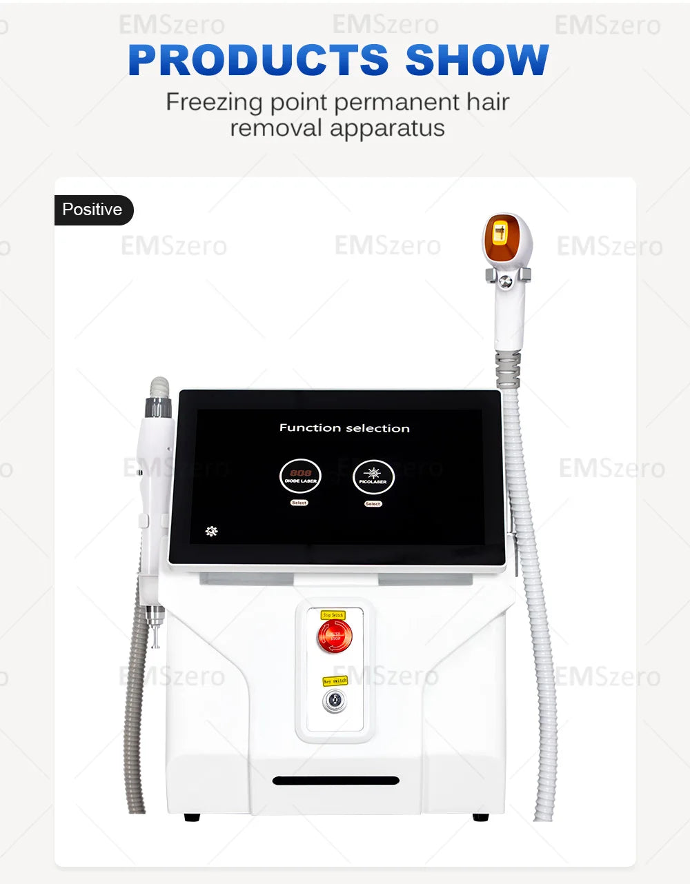 3000W Diode Laser Freezing Point Painless Hair Removal Picosecond Laser 532/1220/1064/755 Tattoo Removal Two In One Machine.