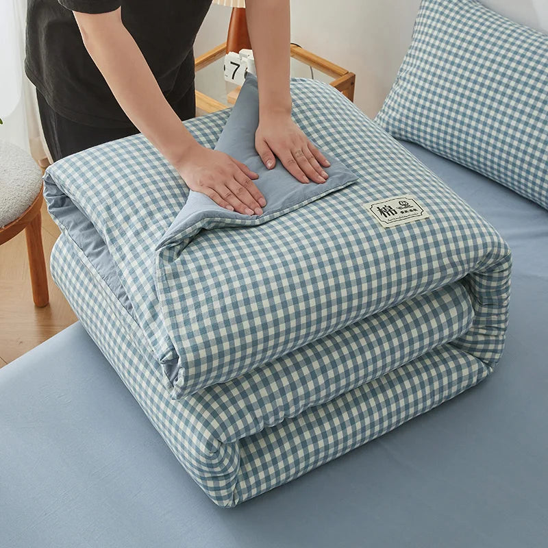 nordic quilt cotton 100% double bed comforters winter comforters King size duvet 220x240 cm winter Plaid comforter queen single.