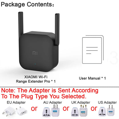 XIAOMI MIJIA New WiFi Amplifier Pro，300M 2.4G Network Expander Repeater Power Extender Roteador，2 Antenna，For Mi Router Wi-Fi.