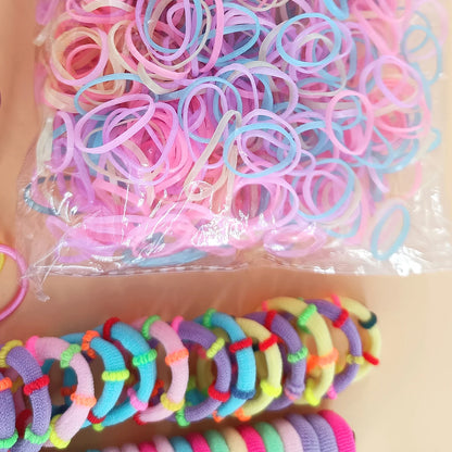 Fashion Hair Accessories for Woman Set Girls Hair Bands Set Elastic Rubber Band Children Ponytail Holder Scrunchies Kids Headwea.