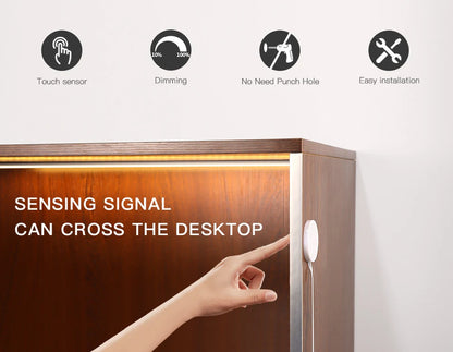 DC 12V Neon Light LED Strip Penetrable Wood Hand Sweep Touch Sensor Switch Dimmable Neon Rope Tube Lamp DIY Home Garden Decor.