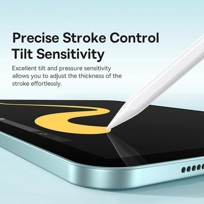 Baseus 3rd Gen Bluetooth Stylus for Apple Pencil Palm Rejection Compatible with iPad pro Mini Air 2024 2022-2018 for Apple Pen.