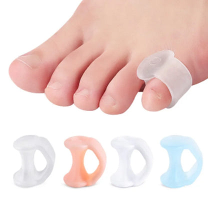 2pcs=1pair Separator Finger Feet Care Protector Silicone Toe Orthopedic Products Bunion Corrector Hallux Valgus For Pedicure.