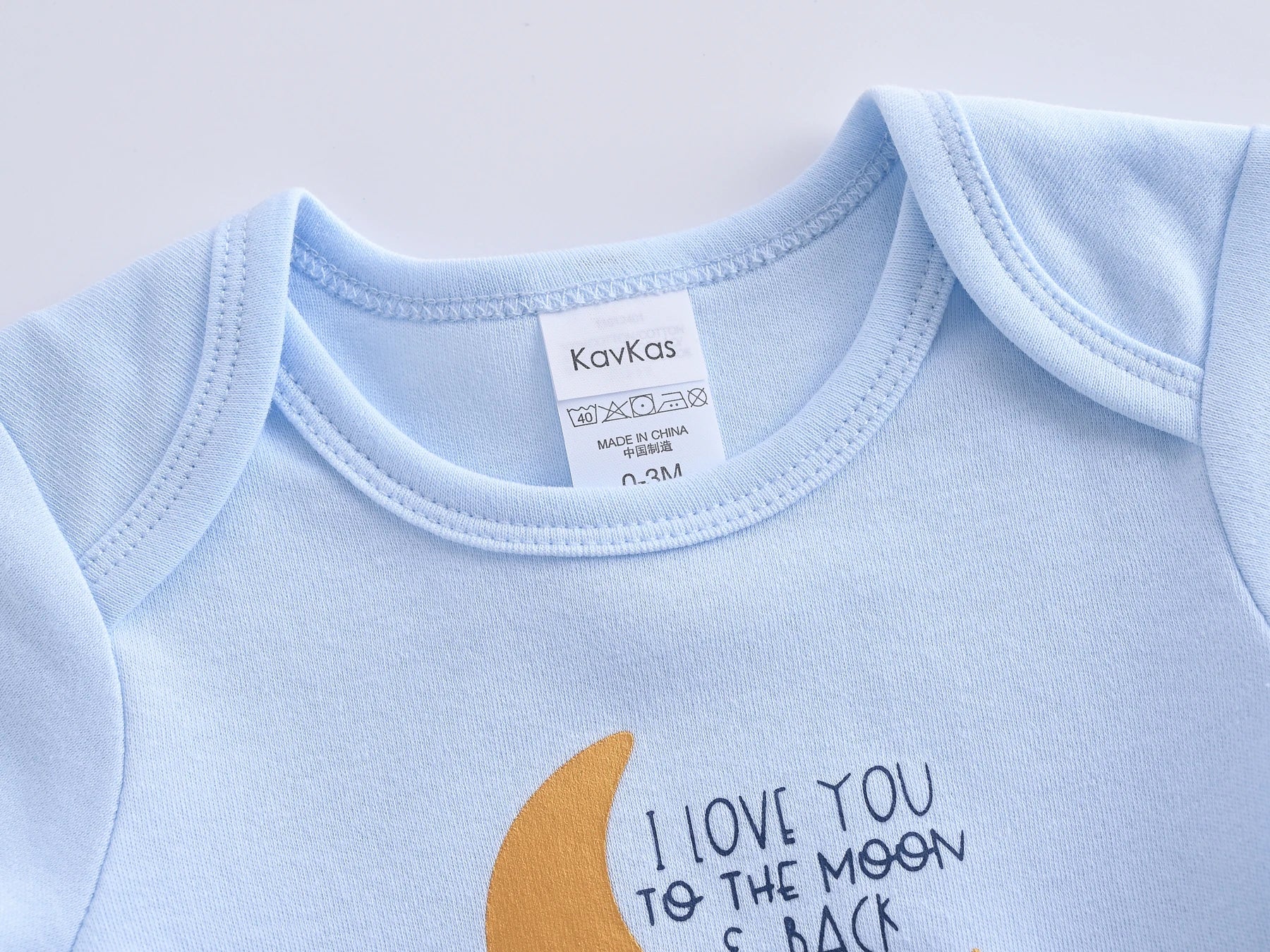 Kavkas 3-teiliger Baby-Body für Jungen und Mädchen, 0–12 Monate, kurzärmelig, Sommer-Baumwollkleidung, Cartoon-Druck, Säuglingskleidung.