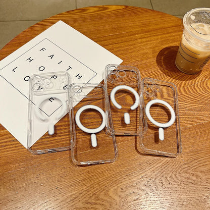 Ultra thin 17 Pro Max Magnetic Case Transparent Magsafe Case For iPhone 17 Air 16 15 14 13 11 12 Pro Max Camera Protect Cover.